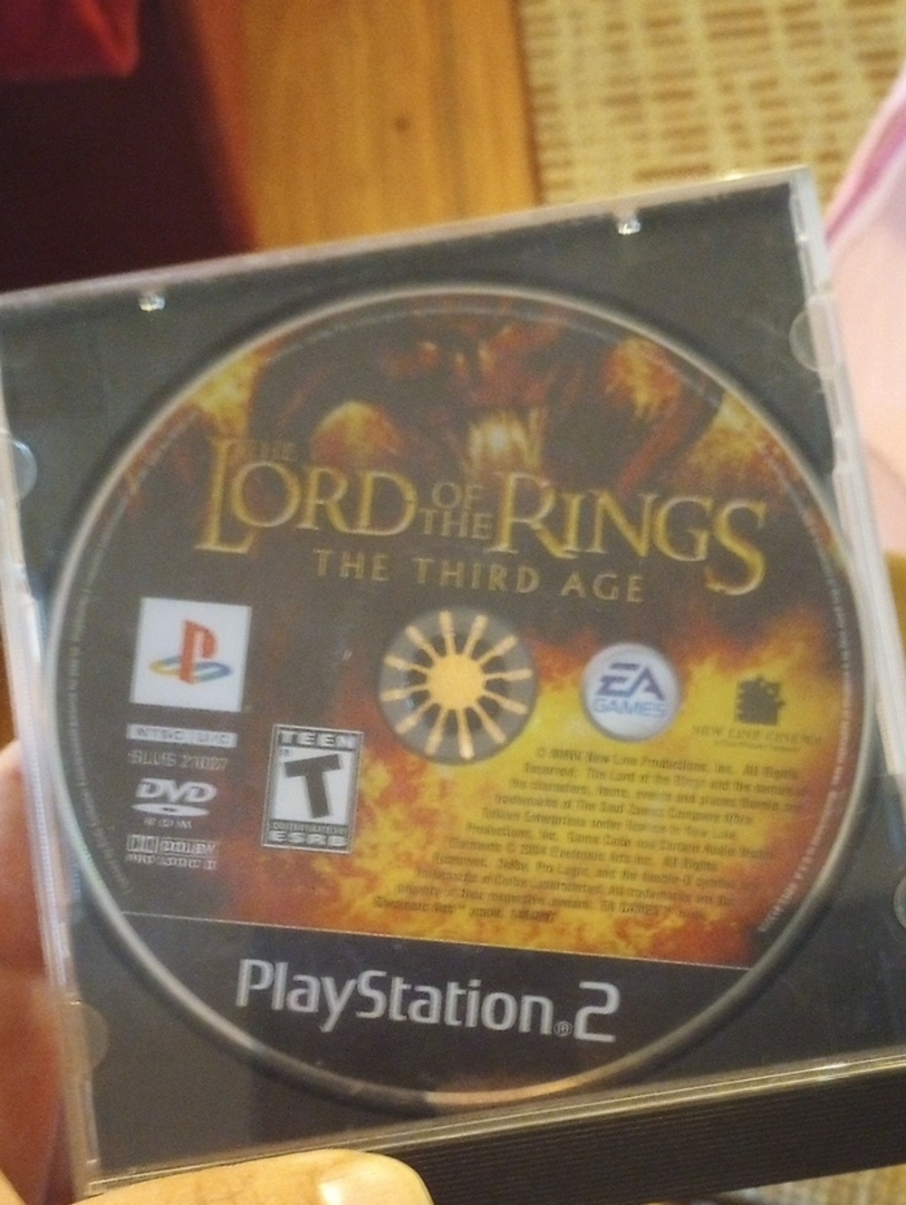 Sony PlayStation 2 Lord of the Rings: The Third Age — Black and Orange Disc Art